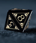 URWizards D&D Obsidian Engraved Dice Set Lunar Eclipse - Urwizards