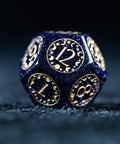 URWizards D&D Blue Sandstone Engraved Dice Set Lunar Eclipse - Urwizards