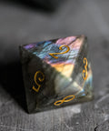 URWizards Dnd Labradorite Gemstone Engraved Dice Set  Moon Style - Urwizards