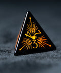 URWizards D&D Obsidian Engraved Dice Set Lunar Eclipse Orange - Urwizards