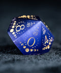 URWizards D&D Purple Cat's Eye Engraved Dice Set Lunar Eclipse - Urwizards