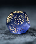 URWizards D&D Purple Cat's Eye Engraved Dice Set Lunar Eclipse - Urwizards