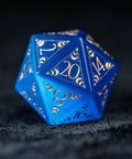 URWizards D&D Blue Cat's Eye Engraved Dice Set Lunar Eclipse - Urwizards