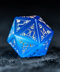 URWizards D&D Blue Cat's Eye Engraved Dice Set Lunar Eclipse - Urwizards