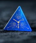 URWizards D&D Blue Cat's Eye Engraved Dice Set Lunar Eclipse - Urwizards