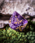 URWizards Dnd Amethyst Gemstone Engraved Dice Set Plant Vine Style - Urwizards