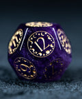 URWizards D&D Amethyst Engraved Dice Set Lunar Eclipse - Urwizards