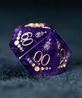 URWizards D&D Amethyst Engraved Dice Set Lunar Eclipse - Urwizards