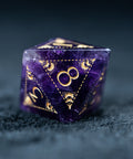 URWizards D&D Amethyst Engraved Dice Set Lunar Eclipse - Urwizards