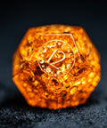 URWizards D&D Blast Lava Glass Engraved Dice Set Lunar Eclipse - Urwizards