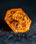 URWizards D&D Blast Lava Glass Engraved Dice Set Lunar Eclipse - Urwizards