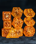 URWizards D&D Blast Lava Glass Engraved Dice Set Lunar Eclipse - Urwizards