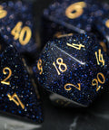 URWizards Dnd Blue Sandstone Gemstone Engraved Dice Set - Urwizards