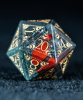 URWizards D&D Blood stone Engraved Dice Set Lunar Eclipse - Urwizards