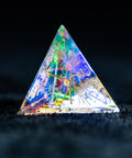 URWizards D&D Dichroic Glass Engraved Dice Set Lunar Eclipse Gold Inked - Urwizards