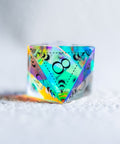 URWizards D&D Dichroic Glass Engraved Dice Set Lunar Eclipse - Urwizards