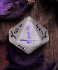 URWizards Clear Quartz Raised Plating Number Dice Set Royal Style - Urwizards