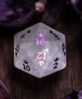 URWizards Clear Quartz Raised Plating Number Dice Set Royal Style - Urwizards