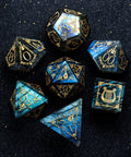 URWizards D&D Labradorite Engraved Dice Set Bard Style - Urwizards