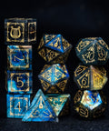 URWizards D&D Labradorite Engraved Dice Set Bard Style - Urwizards