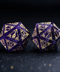 URWizards D&D Amethyst Engraved Dice Set Bard Style - Urwizards