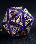 URWizards D&D Amethyst Engraved Dice Set Bard Style - Urwizards