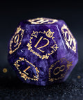 URWizards D&D Amethyst Engraved Dice Set Bard Style - Urwizards