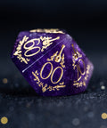 URWizards D&D Amethyst Engraved Dice Set Bard Style - Urwizards