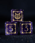 URWizards D&D Amethyst Engraved Dice Set Bard Style - Urwizards