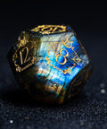 URWizards D&D Labradorite Engraved Dice Set Bard Style - Urwizards