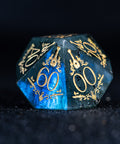 URWizards D&D Labradorite Engraved Dice Set Bard Style - Urwizards
