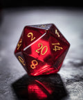 URWizards Dnd Garnet Glass Engraved Dice Set - Urwizards
