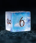 URWizards D&D Engraved Natural Moon Stone D6 Dice - Urwizards