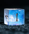 URWizards D&D Engraved Natural Moon Stone D6 Dice - Urwizards