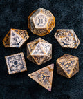 URWizards D&D Picture Jasper Engraved Dice Set Lunar Eclipse - Urwizards