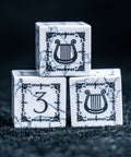 URWizards D&D White Howlite Engraved Dice Set Bard - Urwizards