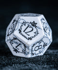 URWizards D&D White Howlite Engraved Dice Set Bard - Urwizards