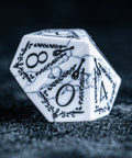 URWizards D&D White Howlite Engraved Dice Set Bard - Urwizards