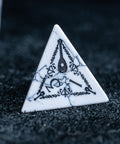 URWizards D&D White Howlite Engraved Dice Set Bard - Urwizards