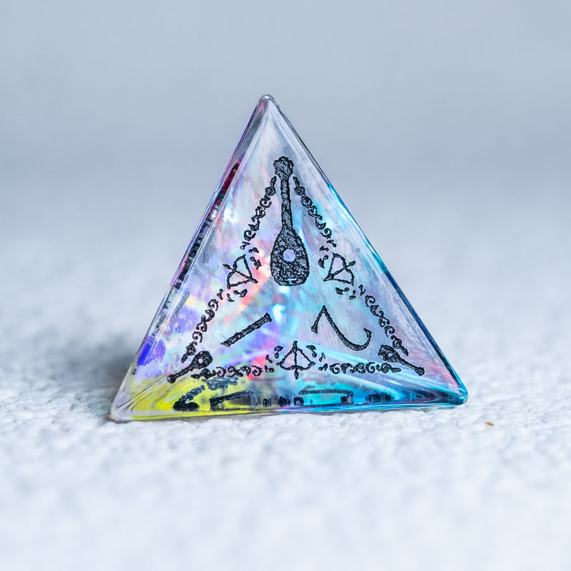 URWizards D&D Prism Glass Engraved Dice Set Bard - Urwizards