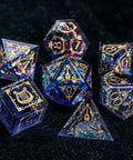 URWizards D&D Resin Night Neon Engraved Dice Set Bard Style - Urwizards