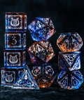 URWizards D&D Resin Dawn Glitter Engraved Dice Set Bard Style - Urwizards