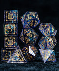 URWizards D&D Resin Night Neon Engraved Dice Set Bard Style - Urwizards