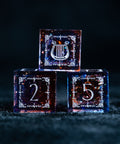 URWizards D&D Resin Dawn Glitter Engraved Dice Set Bard Style - Urwizards