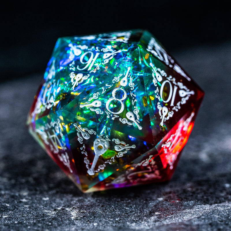 URWizards D&D Resin Toxic Engraved Dice Set Bard Style - Urwizards