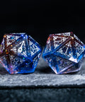 URWizards D&D Resin Dawn Glitter Engraved Dice Set Bard Style - Urwizards