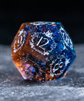URWizards D&D Resin Dawn Glitter Engraved Dice Set Bard Style - Urwizards
