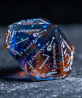URWizards D&D Resin Dawn Glitter Engraved Dice Set Bard Style - Urwizards