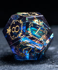 URWizards D&D Resin Night Neon Engraved Dice Set Bard Style - Urwizards