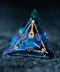 URWizards D&D Resin Dark Glitter Engraved Dice Set Bard Style - Urwizards